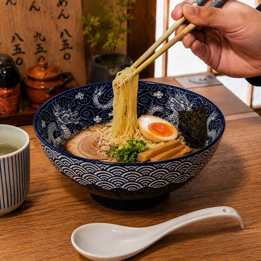 Ryū Seigaiha Ramen Bowl Set Ryū Seigaiha Ramen Bowl Set