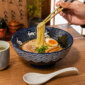 Seigaiha Bunny Ramen Bowl Setto