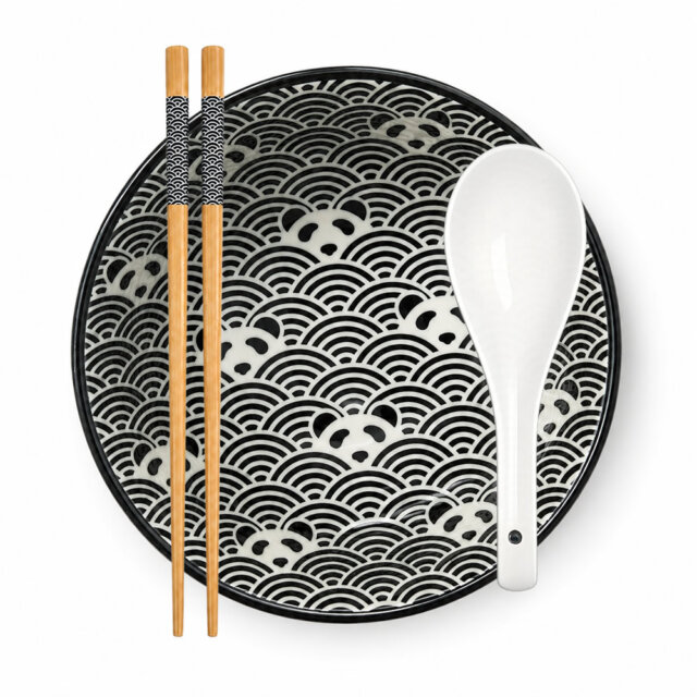 Shirokuro Panda Ramen Bowl Set