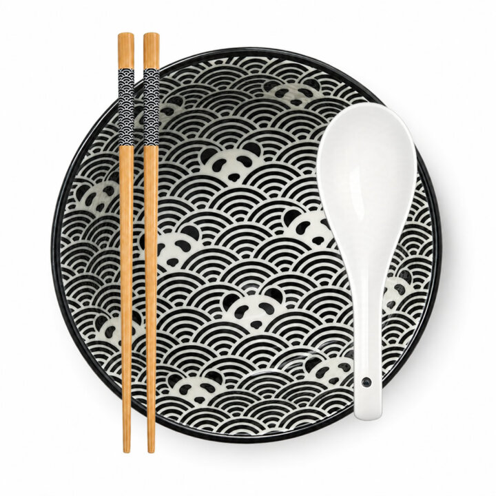Shirokuro Panda Ramen Bowl Set