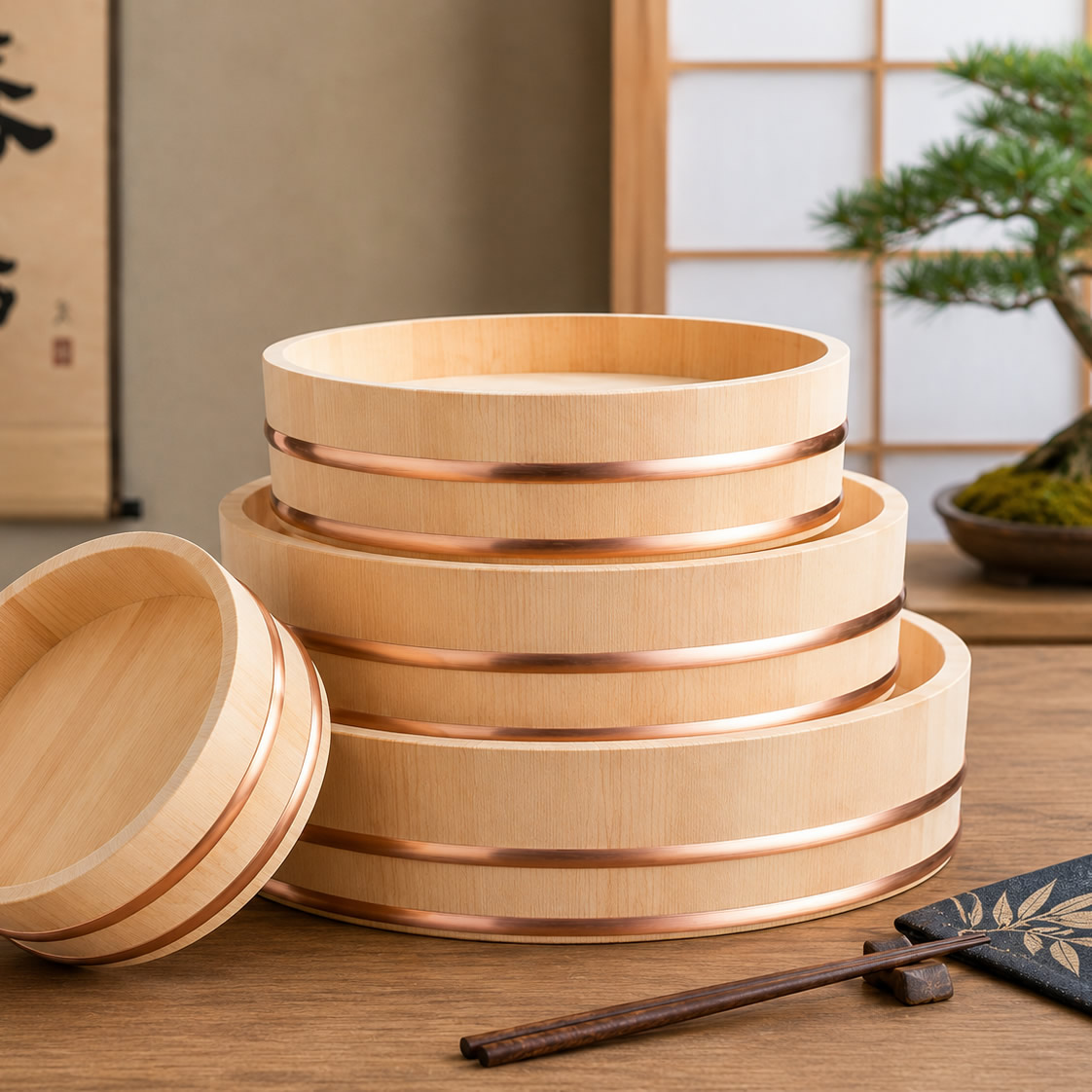 Wooden Sushi Oke Mixing Tub Wooden Sushi Oke Mixing Tub