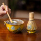 Artisan Wildflower Pottery Matcha Set
