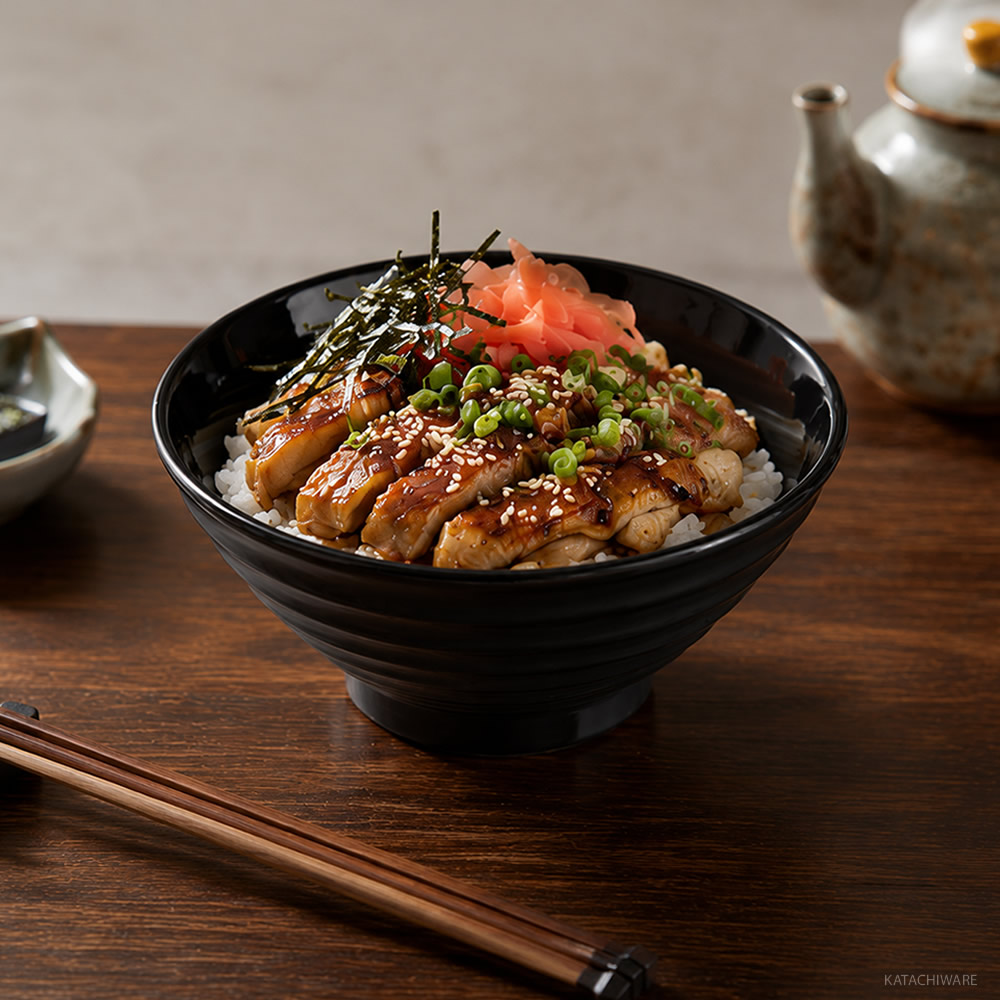 Black Gloss Donburi Bowl Black Gloss Donburi Bowl