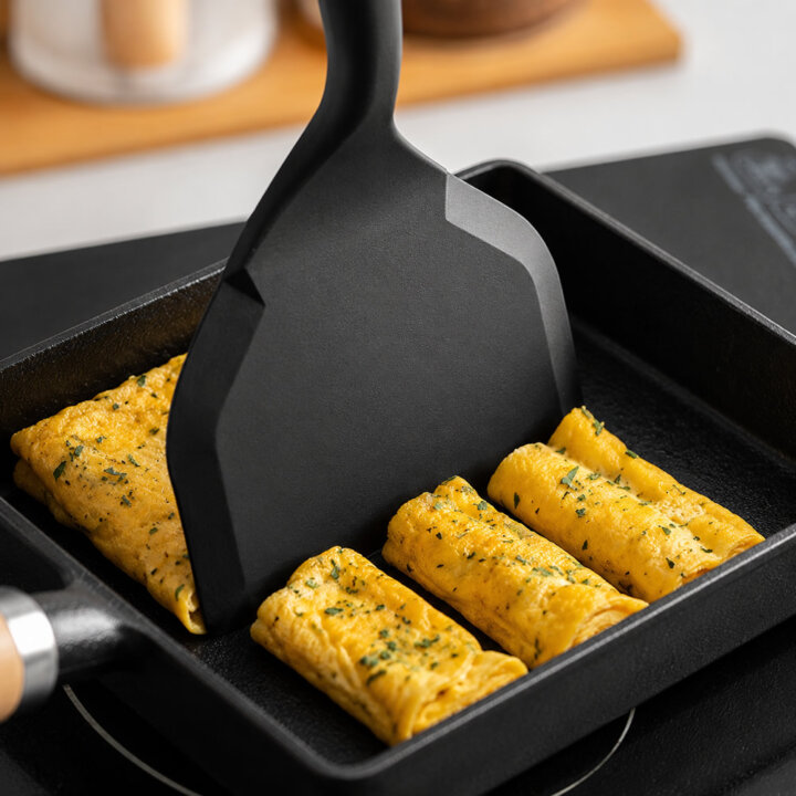 Black Wooden &Amp; Silicone Spatulas