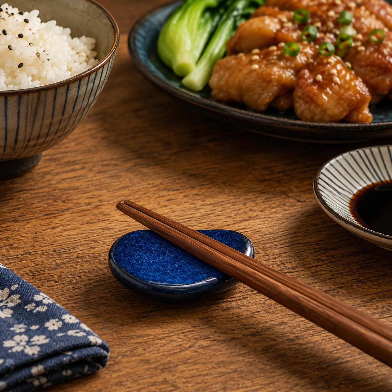 Ceylon Blue Chopstick Rest Ceylon Blue Chopstick Rest