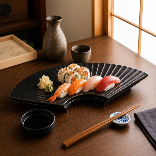 Japanese Fan Serving Plate Japanese Fan Serving Plate
