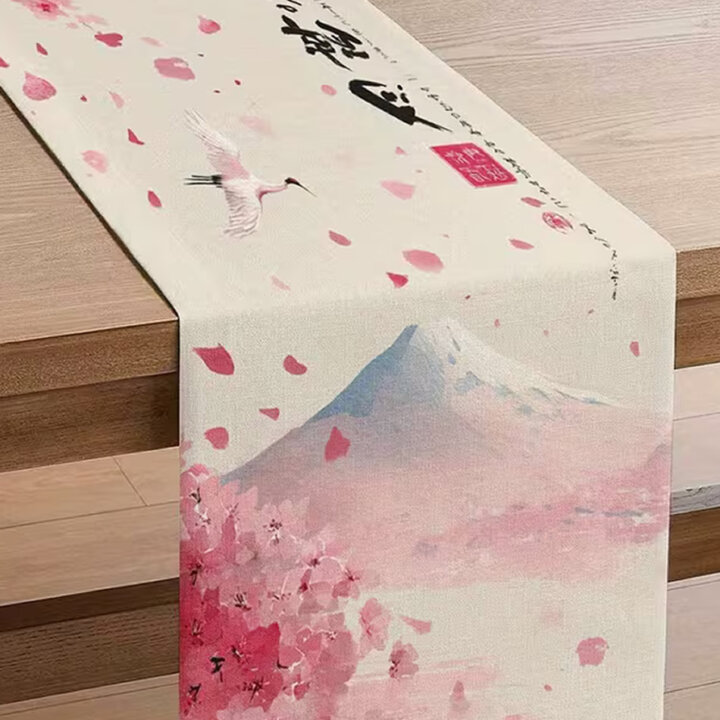 Kizuna Blossom &Amp; Mt Fuji Table Runner