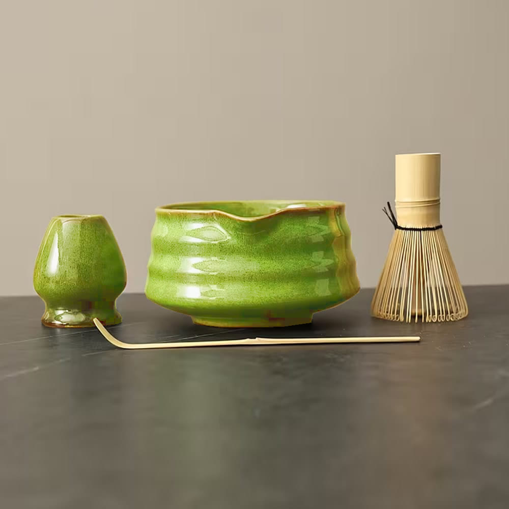 Kusamidori Glaze Matcha Tea Set