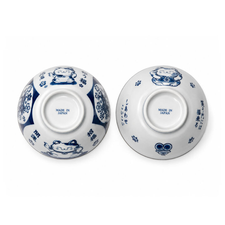 Mino Ware Good Fortune Donburi Bowl Set