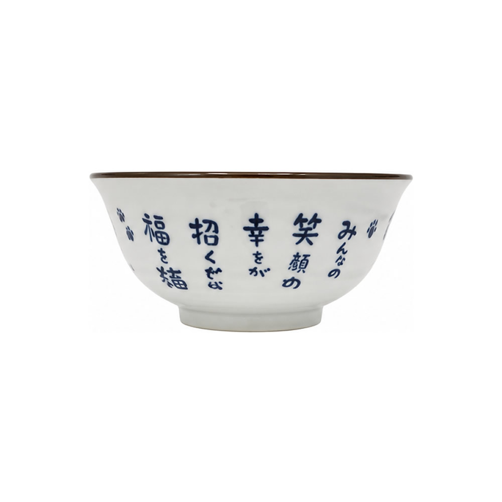 Mino Ware Lucky Cat Donburi Bowl Set Mino Ware Lucky Cat Donburi Bowl Set