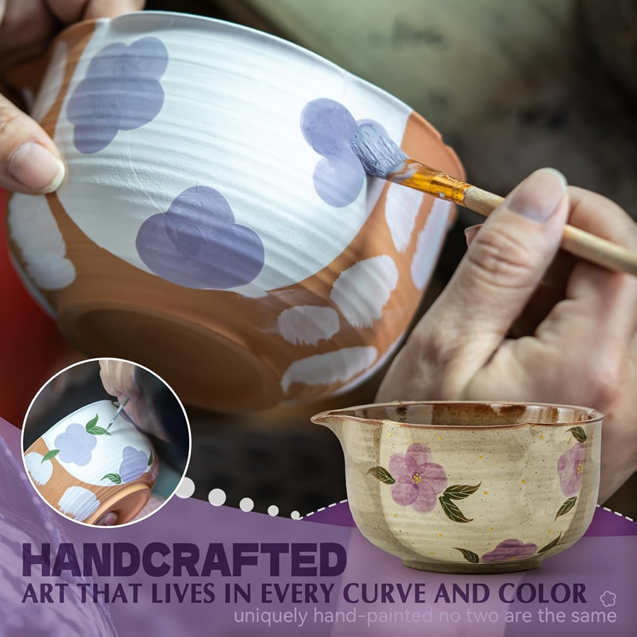 Purple Sakura Matcha Tea Ceremony Set Purple Sakura Matcha Tea Ceremony Set