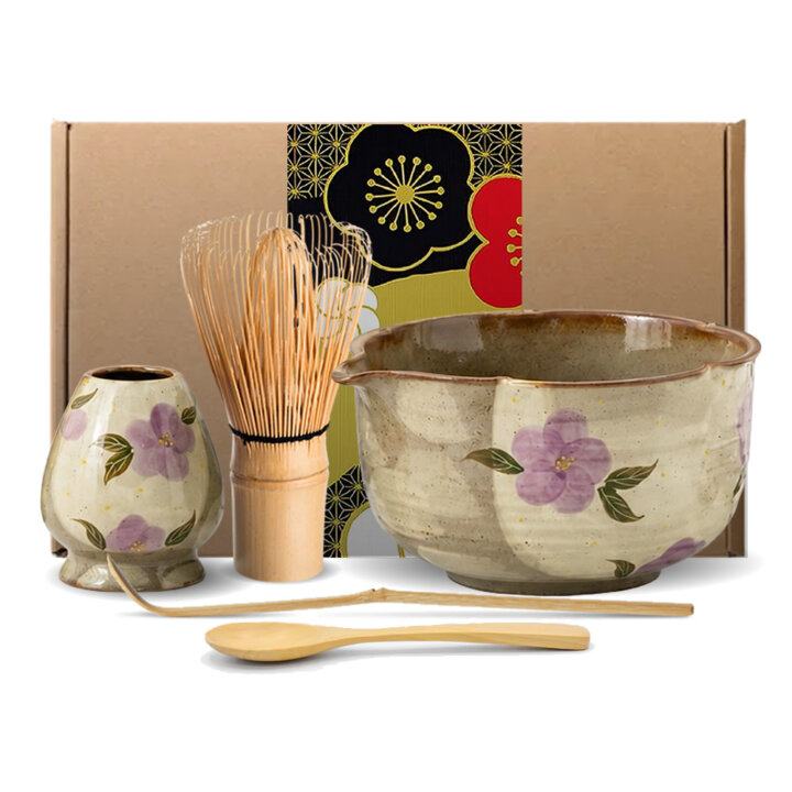 Purple Sakura Matcha Tea Ceremony Set Purple Sakura Matcha Tea Ceremony Set