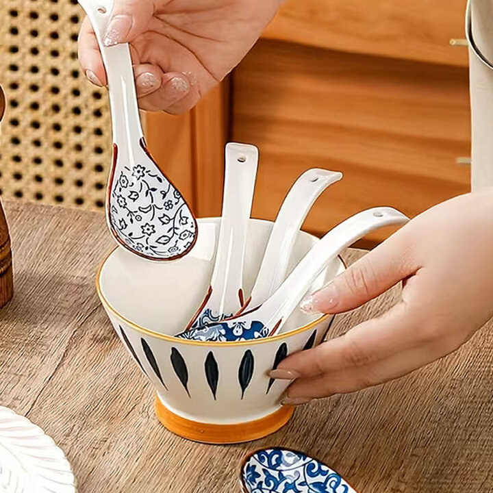 Spring Flowers Ceramic Spoon Set Spring Flowers Ceramic Spoon Set