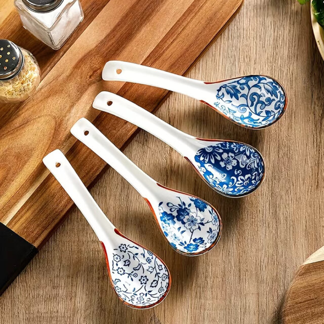 Spring Flowers Ceramic Spoon Set Spring Flowers Ceramic Spoon Set