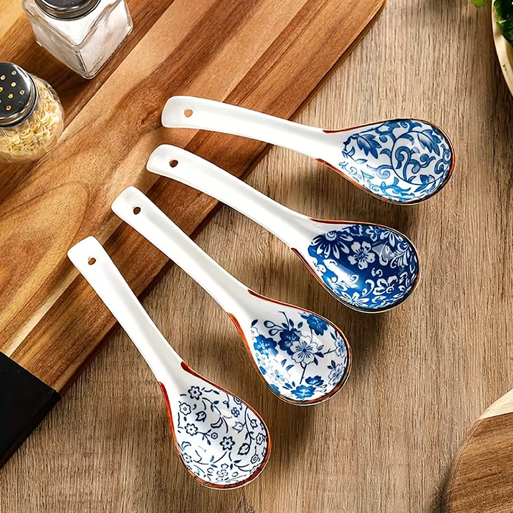 Spring Flowers Ceramic Spoon Set Spring Flowers Ceramic Spoon Set