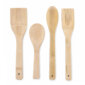 4 Piece Rustic Bamboo Utensil Set