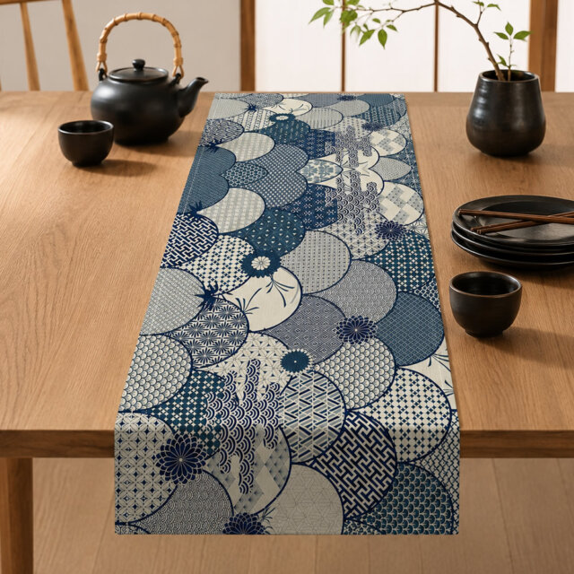 Blue Kimono Table Runner Blue Kimono Table Runner