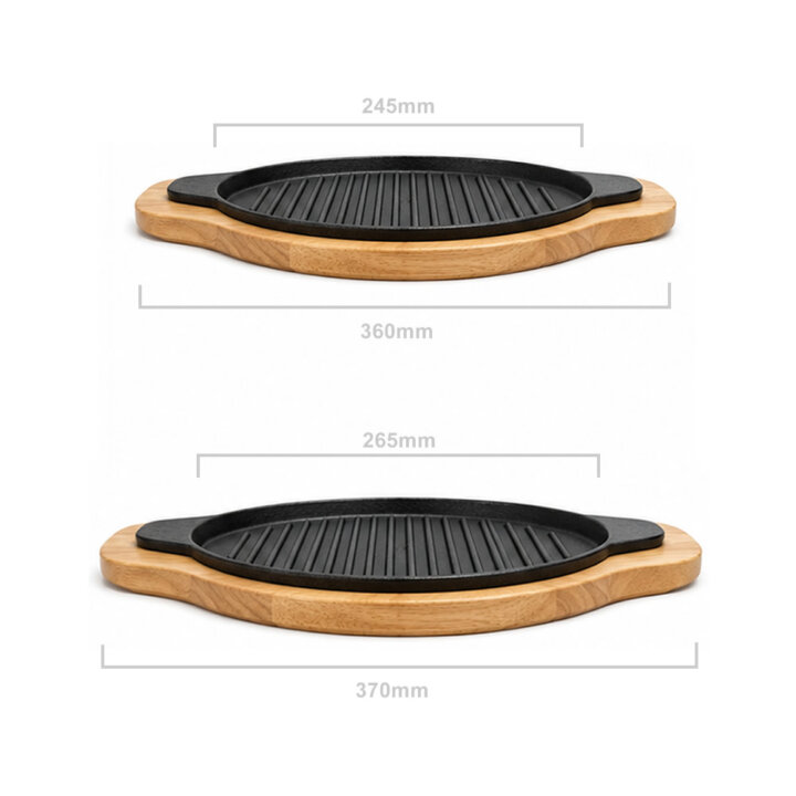 Cast Iron Hot Plate &Amp; Hardwood Base