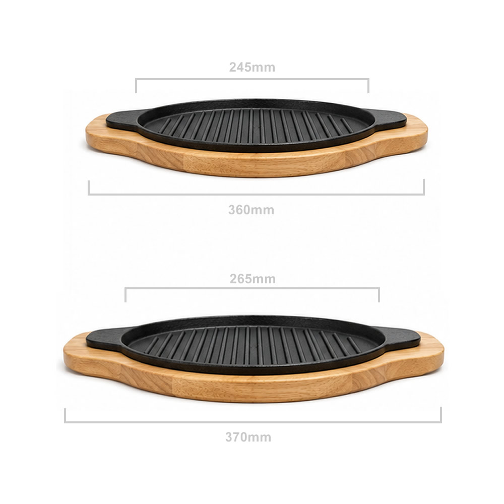 Cast Iron Hot Plate & Hardwood Base