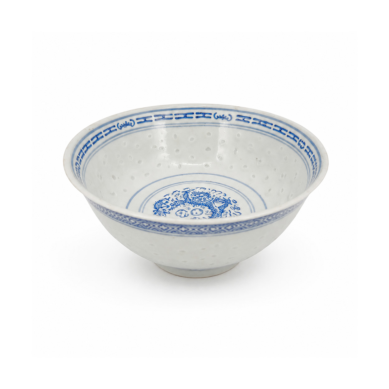 Jingdezhen Blue Chinese Dragon Bowl