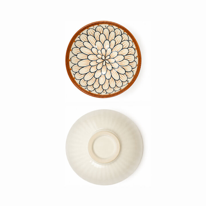 Kiku Floral Ceramic Rice Bowls