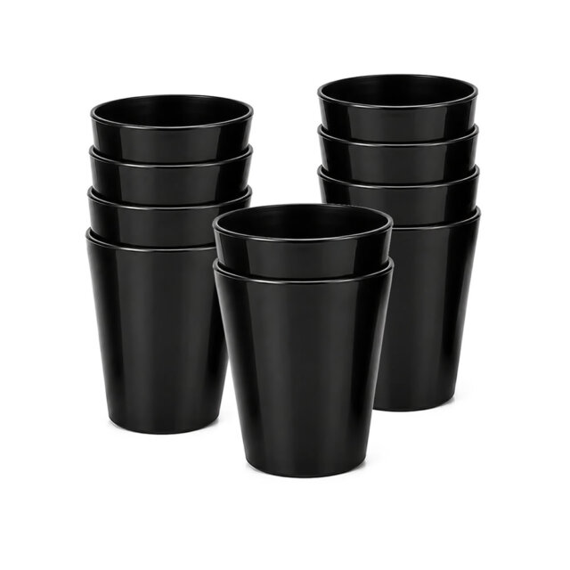 Large Black Gloss Melamine Cups Large Black Gloss Melamine Cups