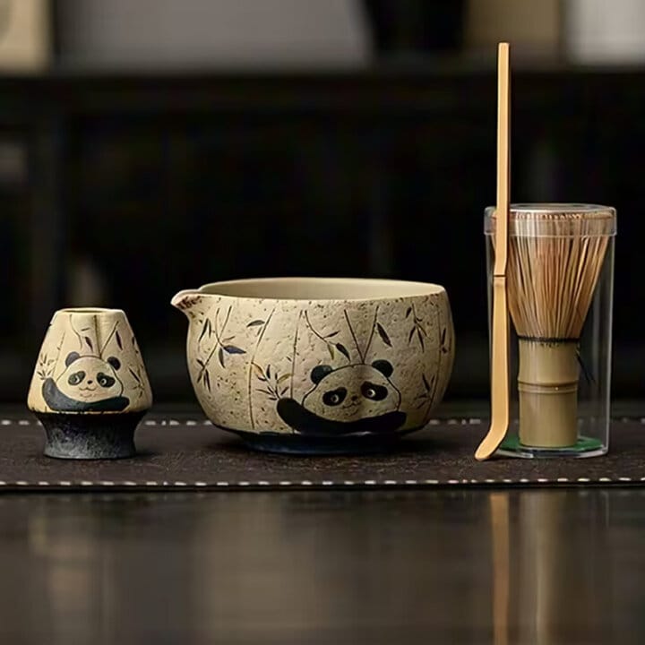 Bamboo Panda Matcha Tea Set