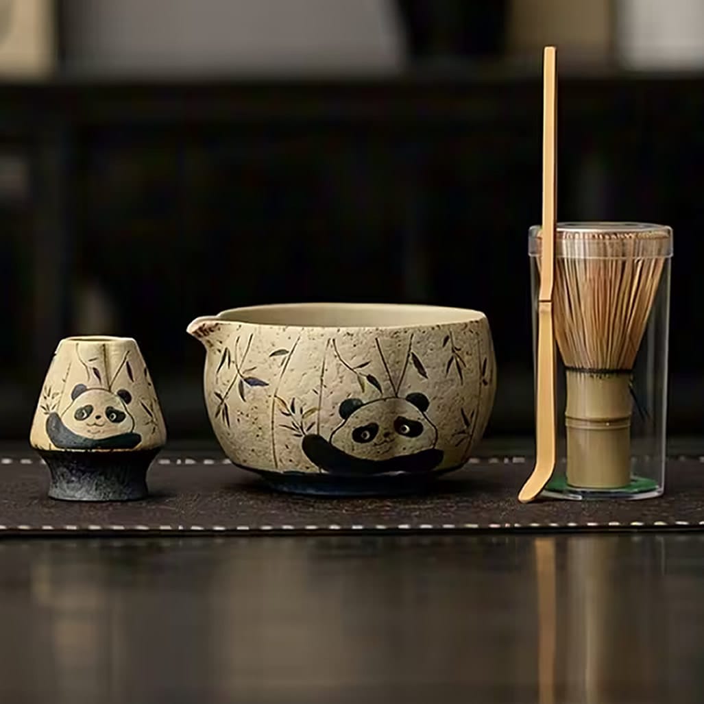 Bamboo Panda Matcha Tea Set