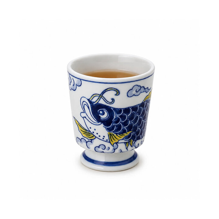 Imperial Blue Koi Tea Cup Imperial Blue Koi Tea Cup