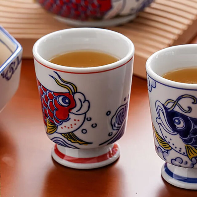 Imperial Red Koi Tea Cup Imperial Red Koi Tea Cup
