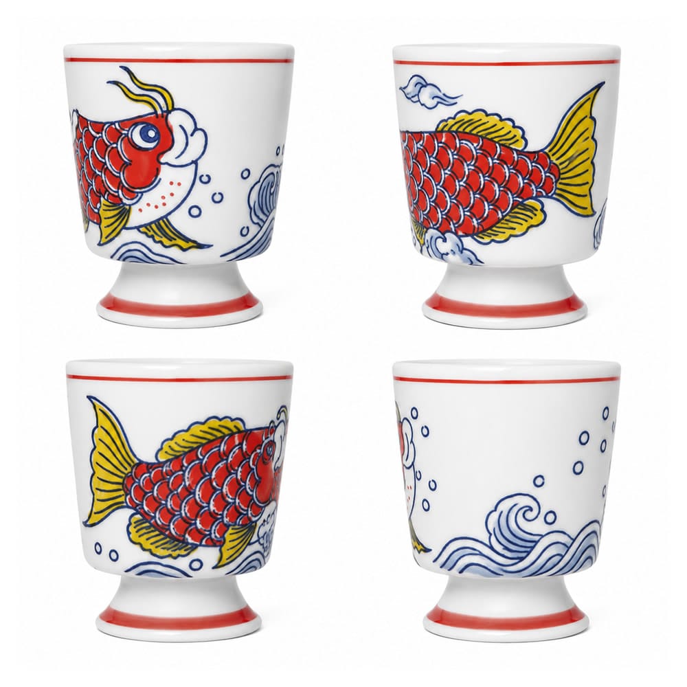 Imperial Red Koi Tea Cup