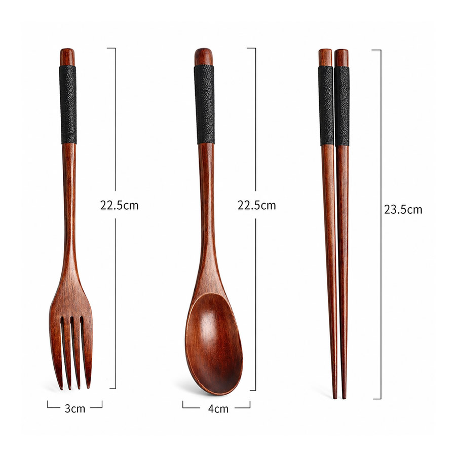 Willow Wood Bento Box & Cutlery Set Willow Wood Bento Box & Cutlery Set