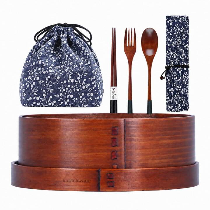 Willow Wood Bento Box &Amp; Cutlery Set Willow Wood Bento Box &Amp; Cutlery Set