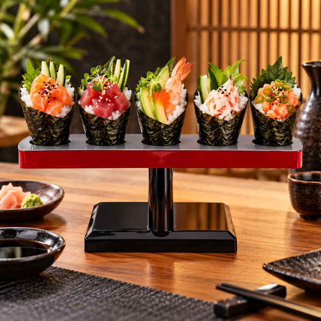 5 Hole Temaki Sushi Roll Holder 5 Hole Temaki Sushi Roll Holder