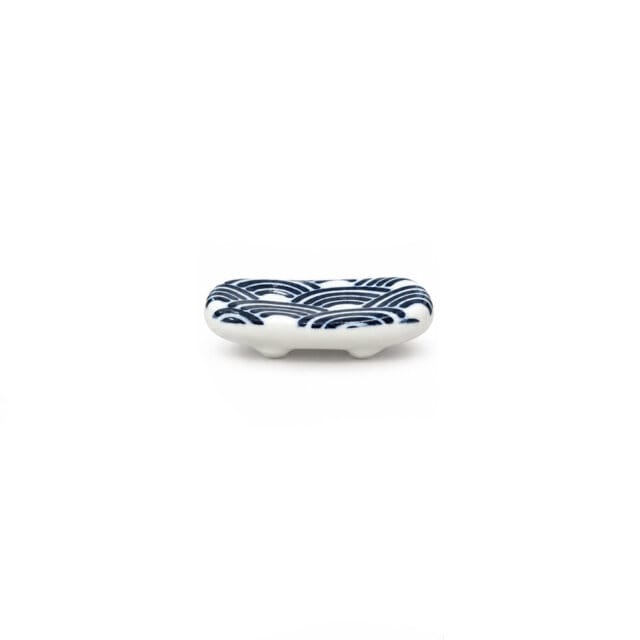 Blue Seigaiha Wave Chopstick Rest
