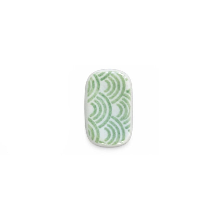 Green Seigaiha Wave Chopstick Rest
