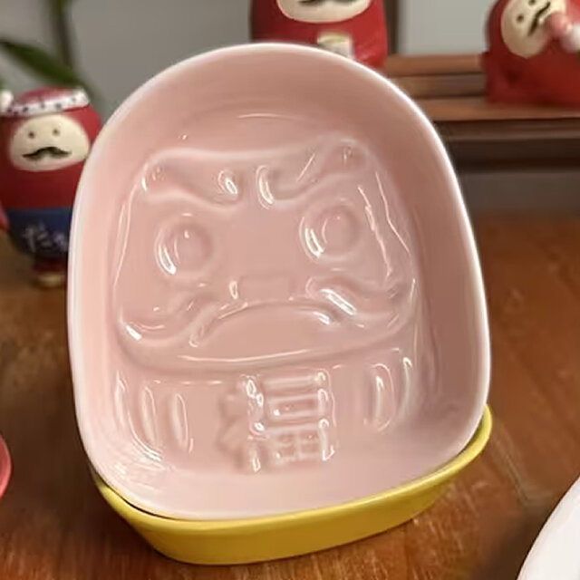 Pink Daruma Sauce Dish Pink Daruma Sauce Dish