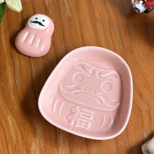 Pink Daruma Sauce Dish Pink Daruma Sauce Dish