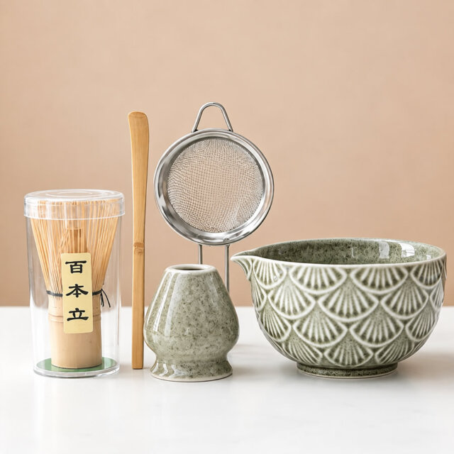 Sage Fan Ceremonial Matcha Set Sage Fan Ceremonial Matcha Set