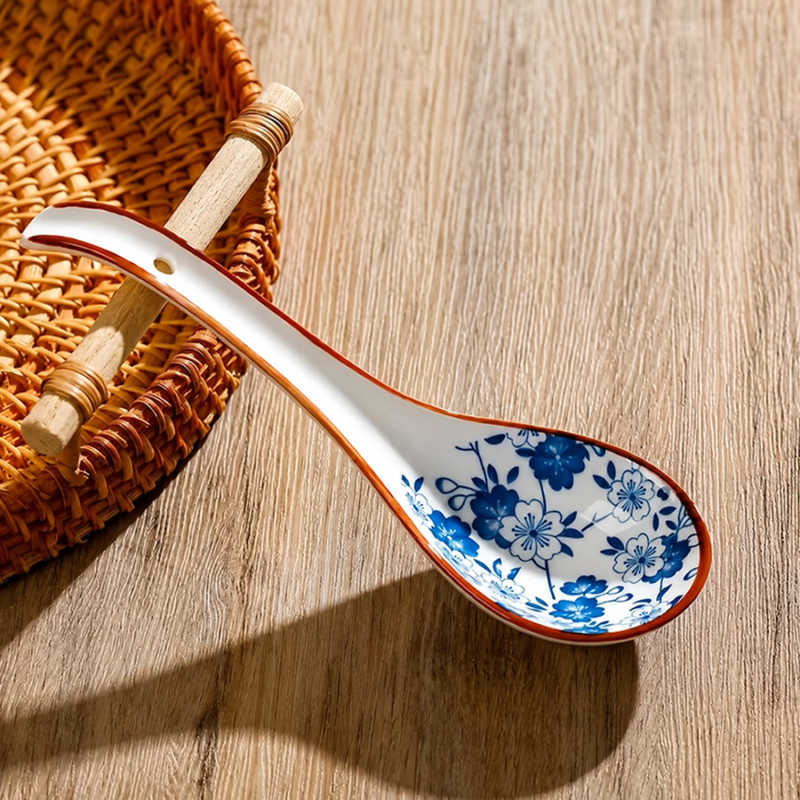 Spring Flowers Large Ceramic Spoon Set