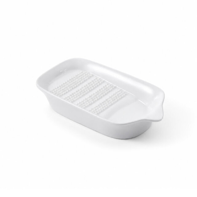 White Porcelain Ginger Grater Plate White Porcelain Ginger Grater Plate